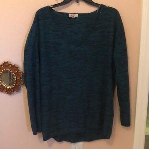 Blue and Black Knit Comfy Sweater